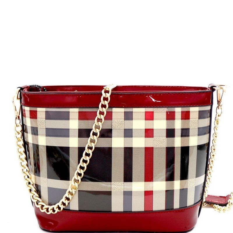 Plaid cheap shoulder bags